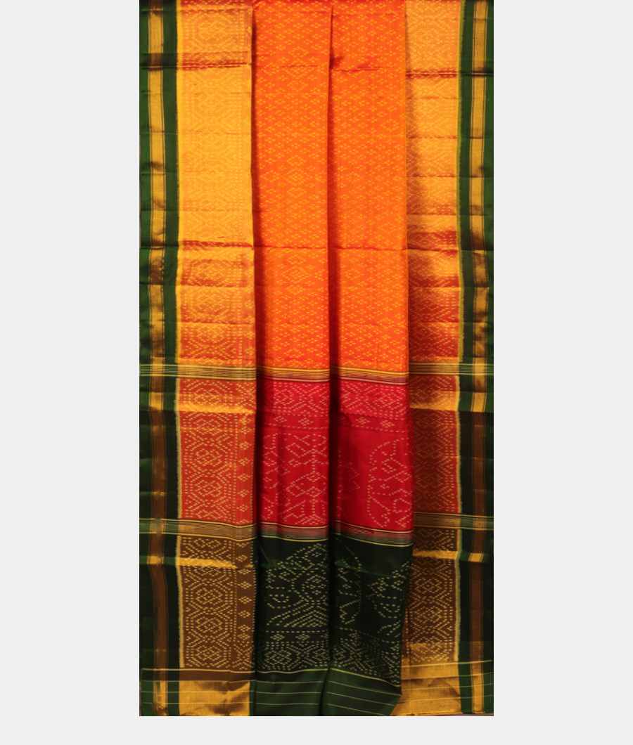 Orange Patola Silk Saree T3068642