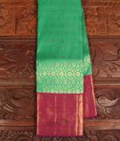 Bluish Green Handwoven Kanjivaram Silk Saree T2781311