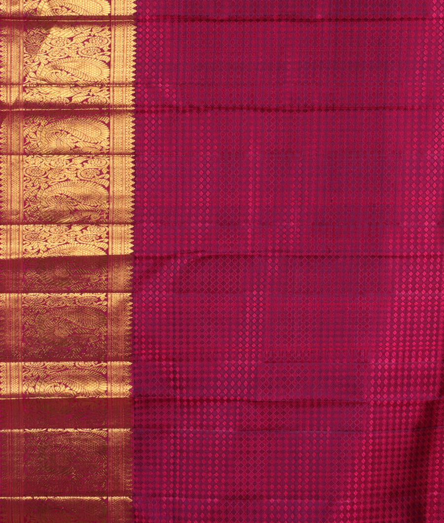 Bluish Green Handwoven Kanjivaram Silk Saree T2781313