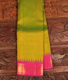 Yellowish Green Handwoven Kanjivaram Silk Saree T2426701