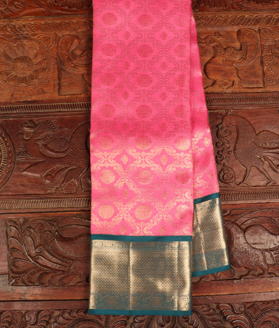 Pink Handwoven Kanjivaram Silk Saree T257110-image