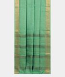 Green Handwoven Linen Saree T2461172
