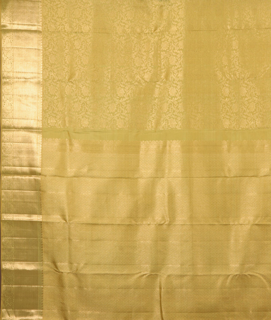 Green Handwoven Kanjivaram Silk Saree T2531924