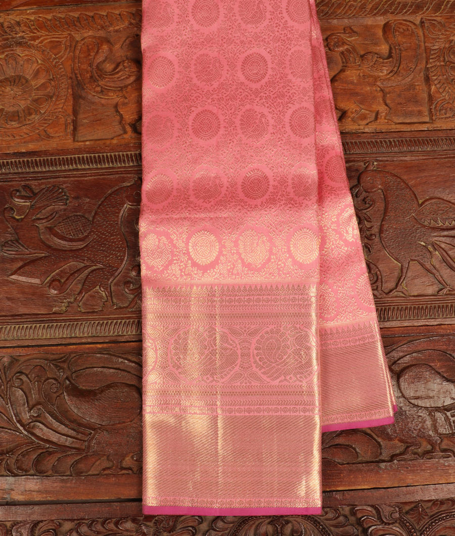 Pink Handwoven Kanjivaram Silk Saree T288438-image