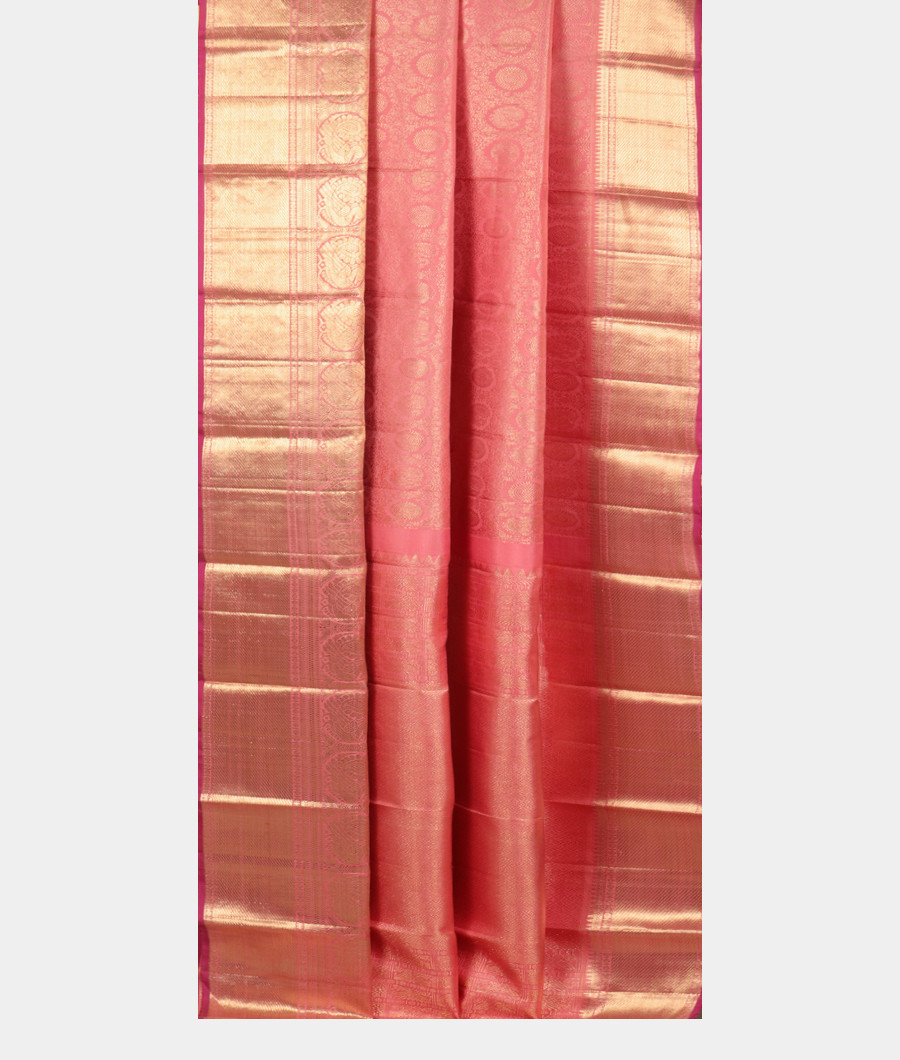 Pink Handwoven Kanjivaram Silk Saree T2884382
