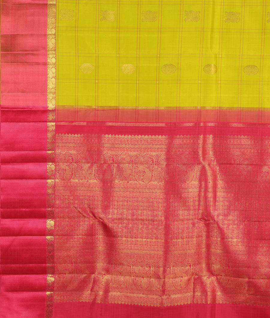 Green Handwoven Kanjivaram Silk Saree T3019064