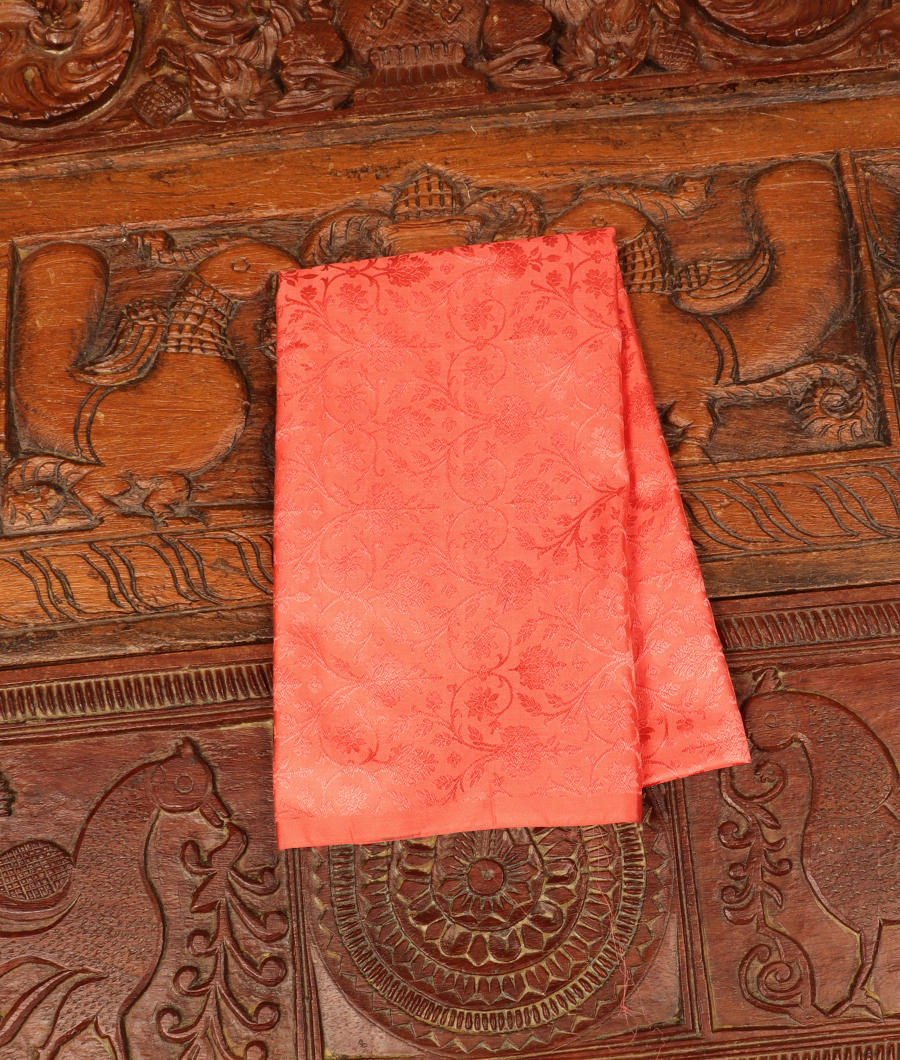 Peach Handwoven Kanjivaram Silk Blouse T32451-image