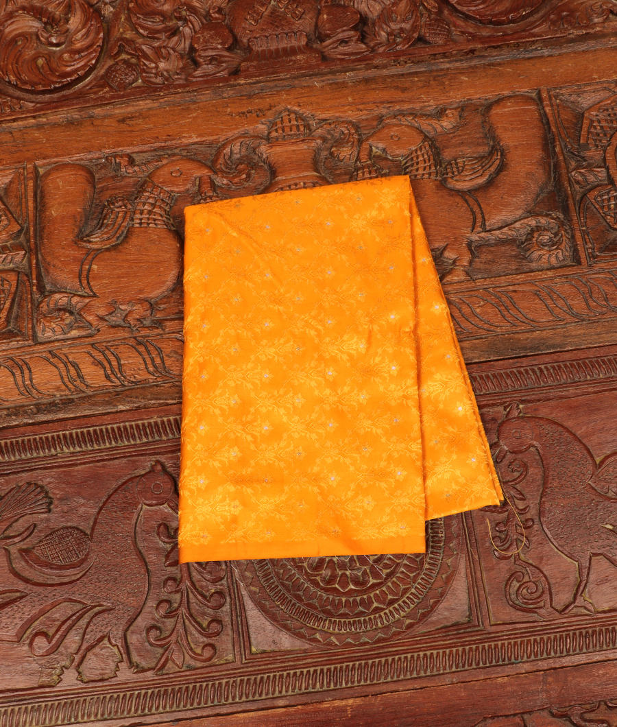 Mustard Yellow Handwoven Kanjivaram Silk Blouse T33530-image