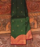 Bottle Green Handwoven Kanjivaram Silk Saree T3023521