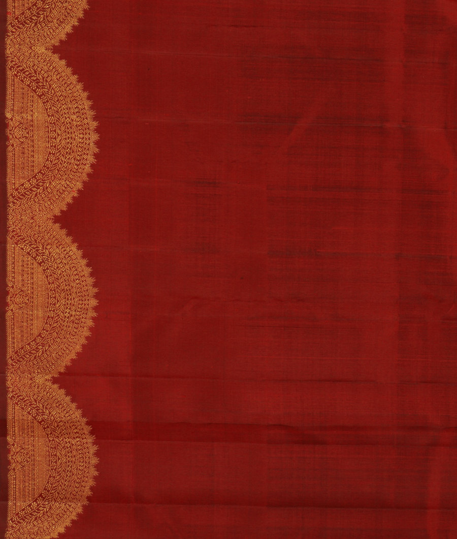 Bottle Green Handwoven Kanjivaram Silk Saree T3023523