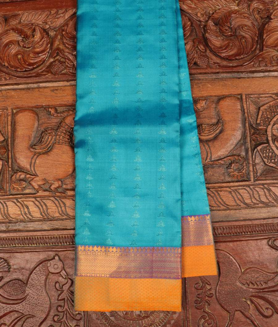 Blue Soft Silk Saree NJ4135-image
