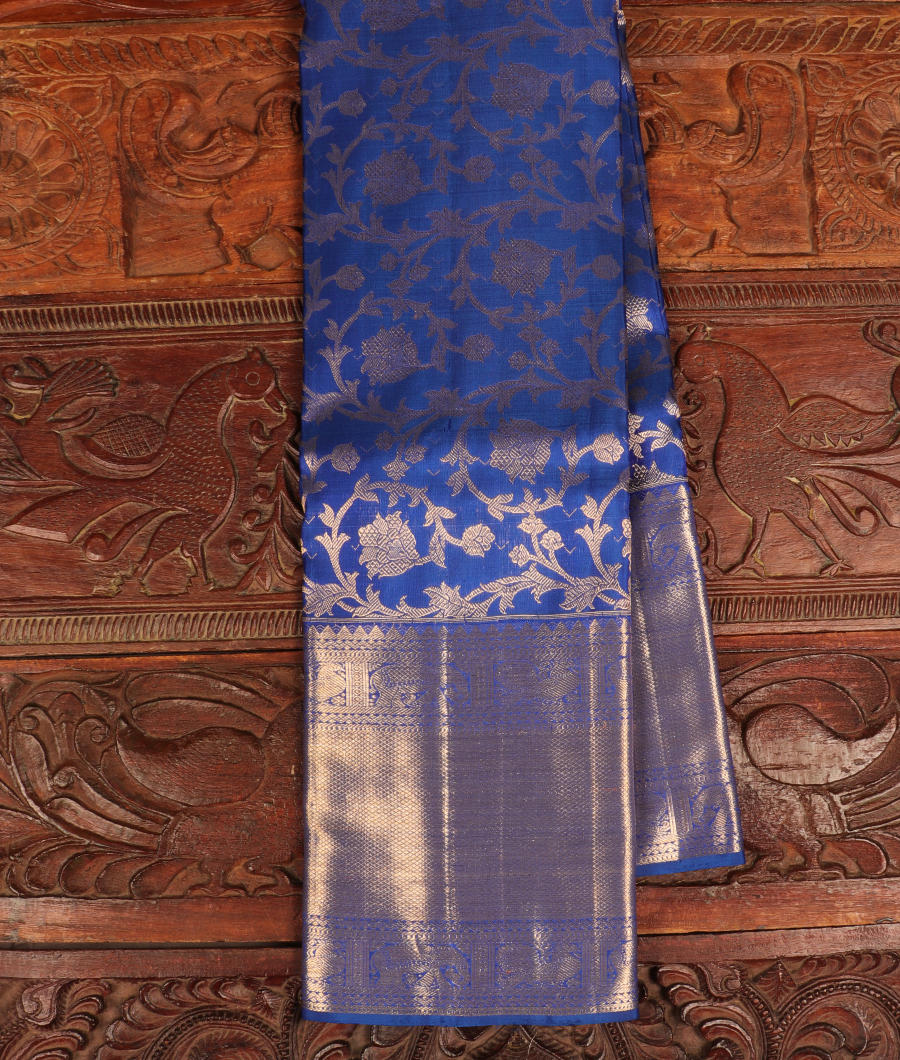 Blue Handwoven Kanjivaram Silk Saree T212497-image