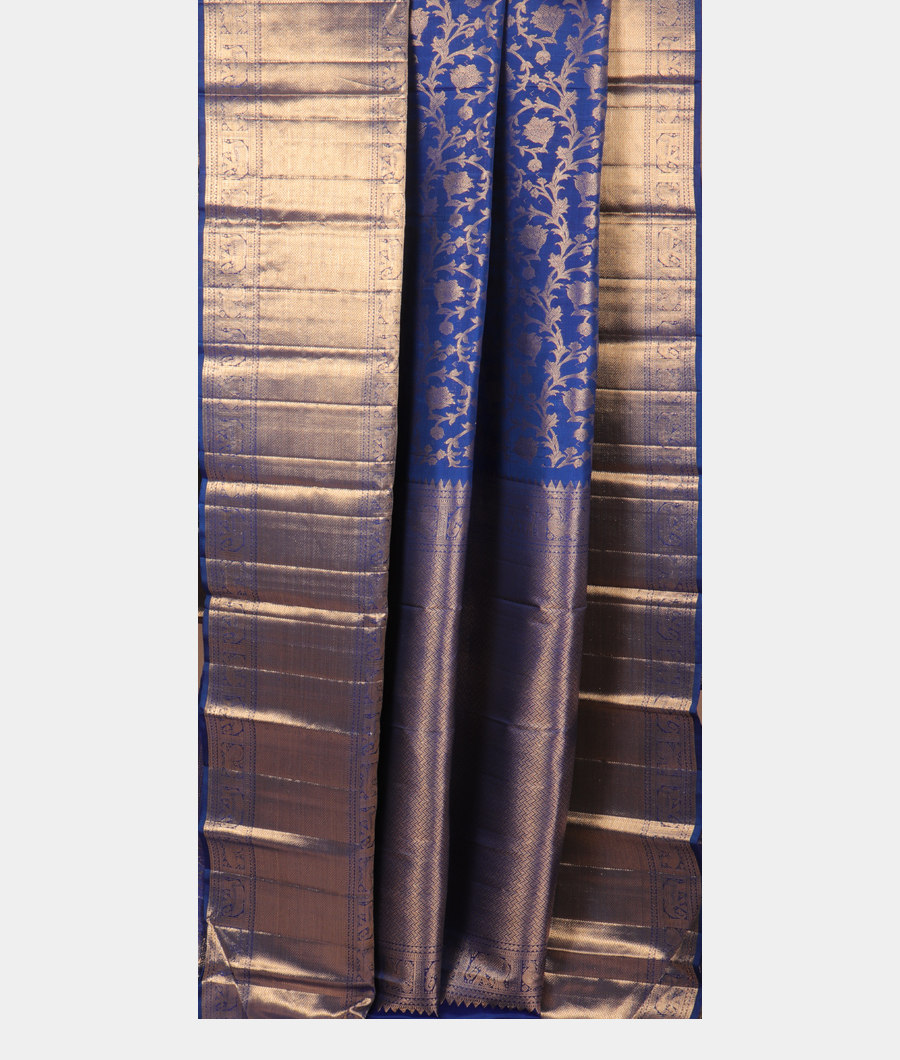 Blue Handwoven Kanjivaram Silk Saree T2124972