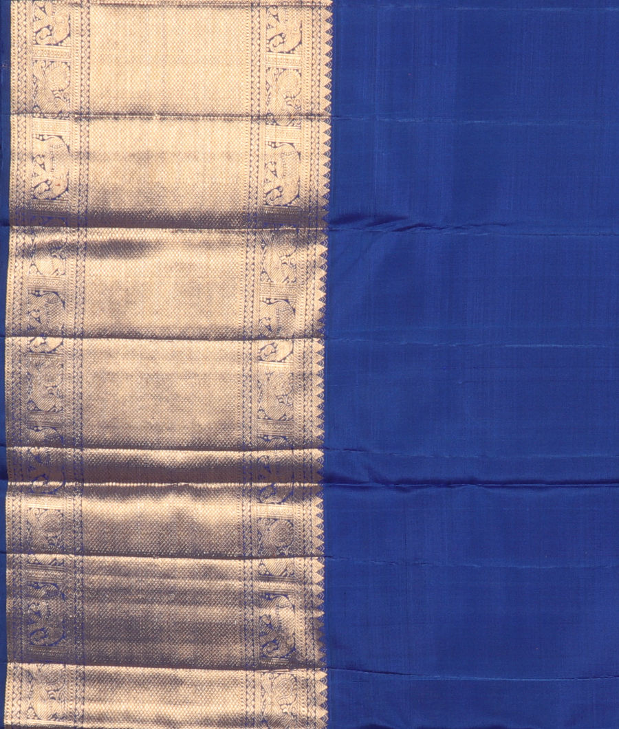 Blue Handwoven Kanjivaram Silk Saree T2124973