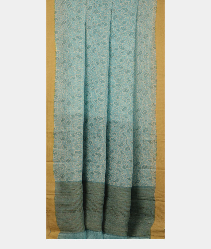 Blue Kota Cotton Saree T3085042