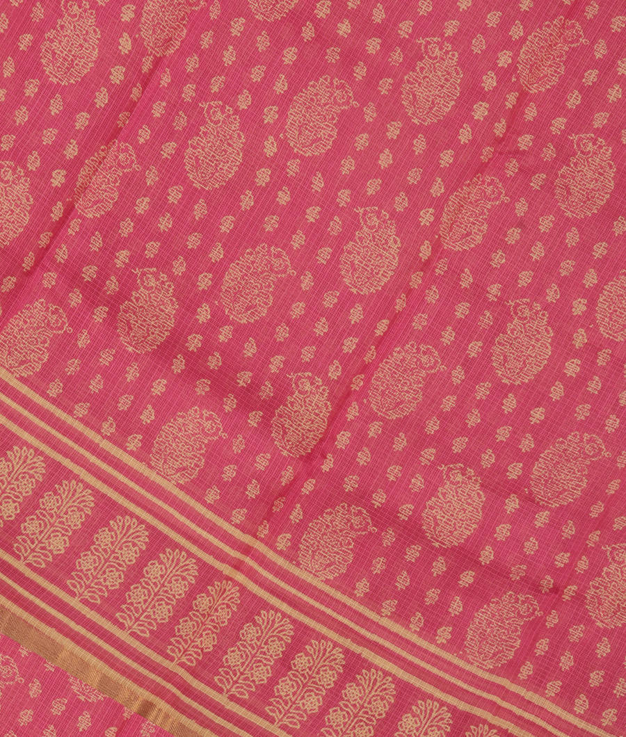 Pink Kota Cotton Saree T259704-image