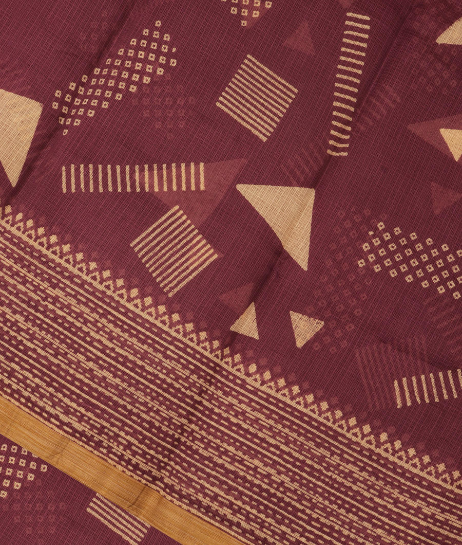 Purple Kota Cotton Saree T283621-image