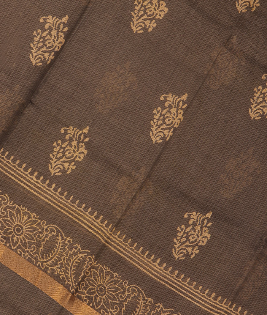 Grey Kota Cotton Saree T286136-image
