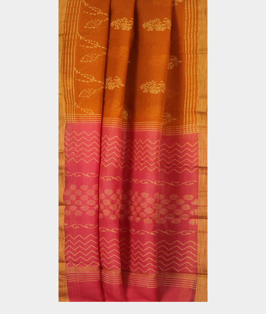 Yellow Kota Coton Saree T2861452