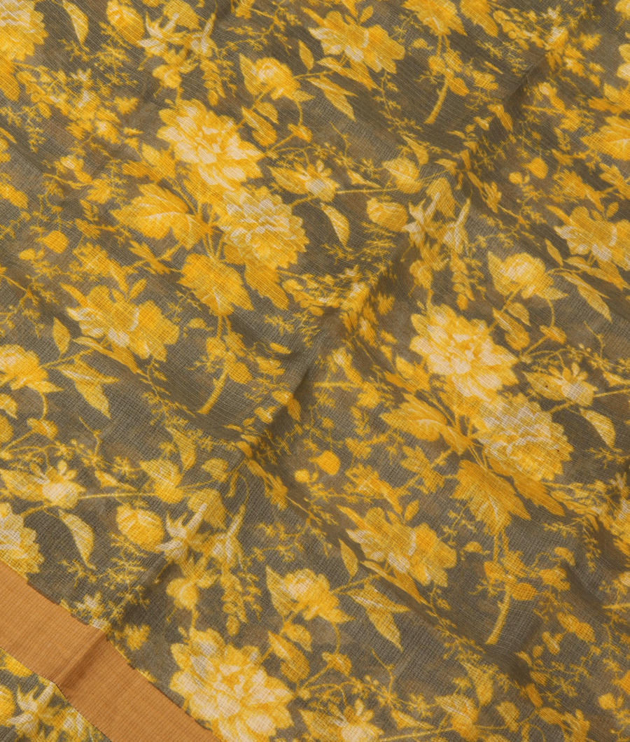 Grey Kota Cotton Saree T308512-image