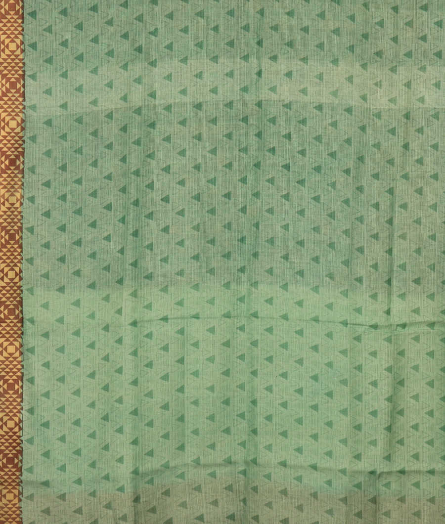 Teal Blue Kota Cotton Saree T3085393