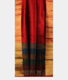 Red Woven Raw Silk Saree T3085602