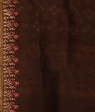 Brown Linen Printed Saree T3038233