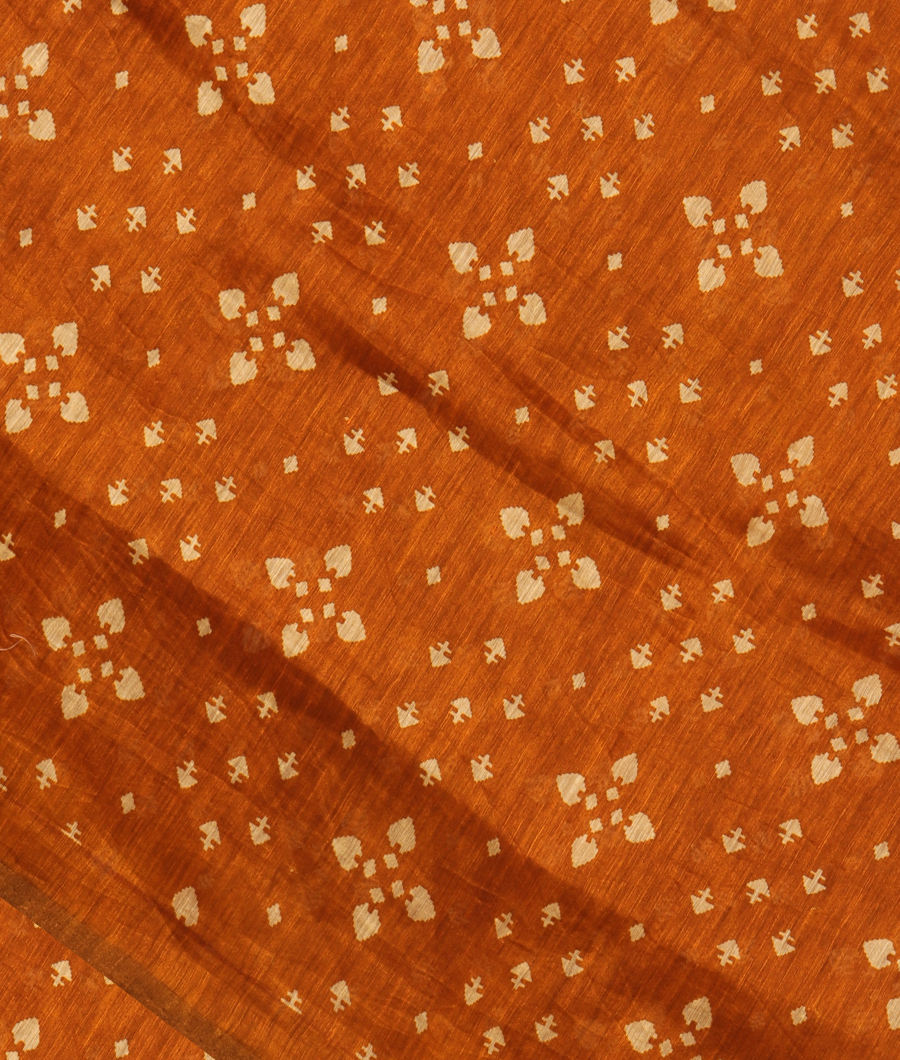 Mustard Yellow Linen Printed Saree T301282-image