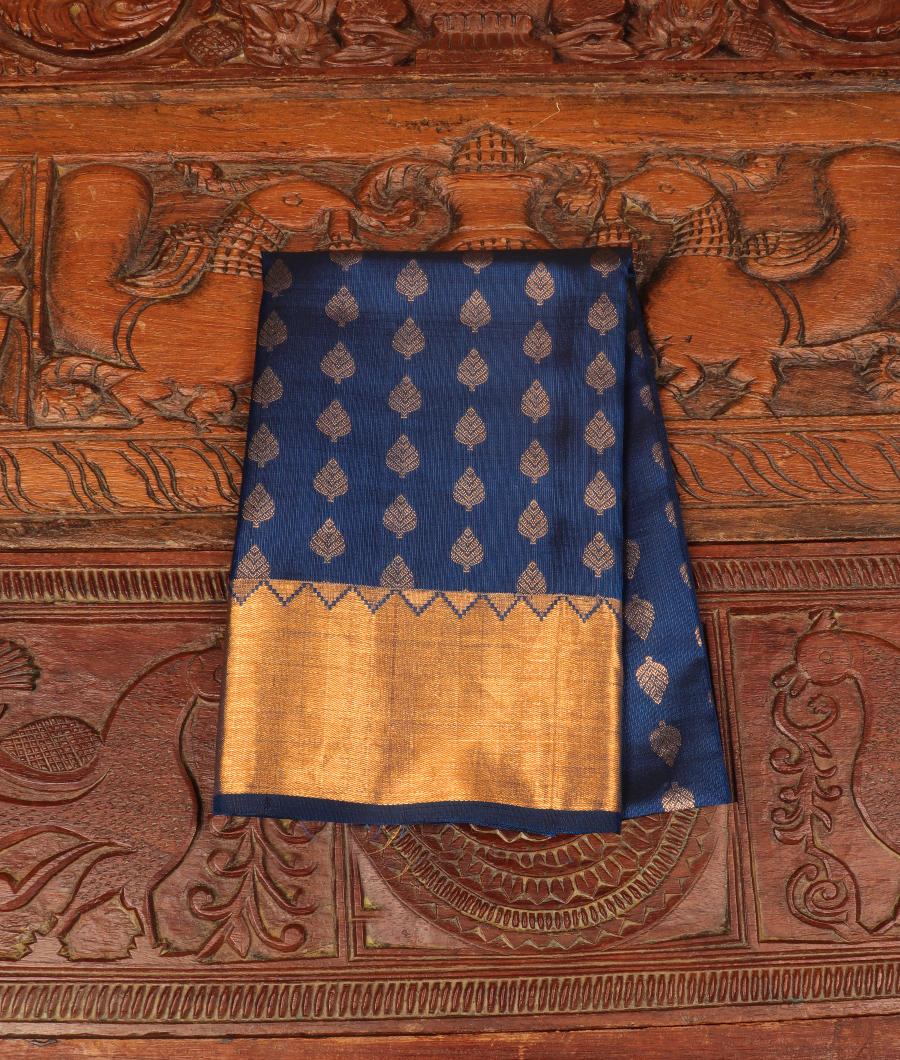 Blue Handwoven Kanjivaram Silk Blouse LL5044-image
