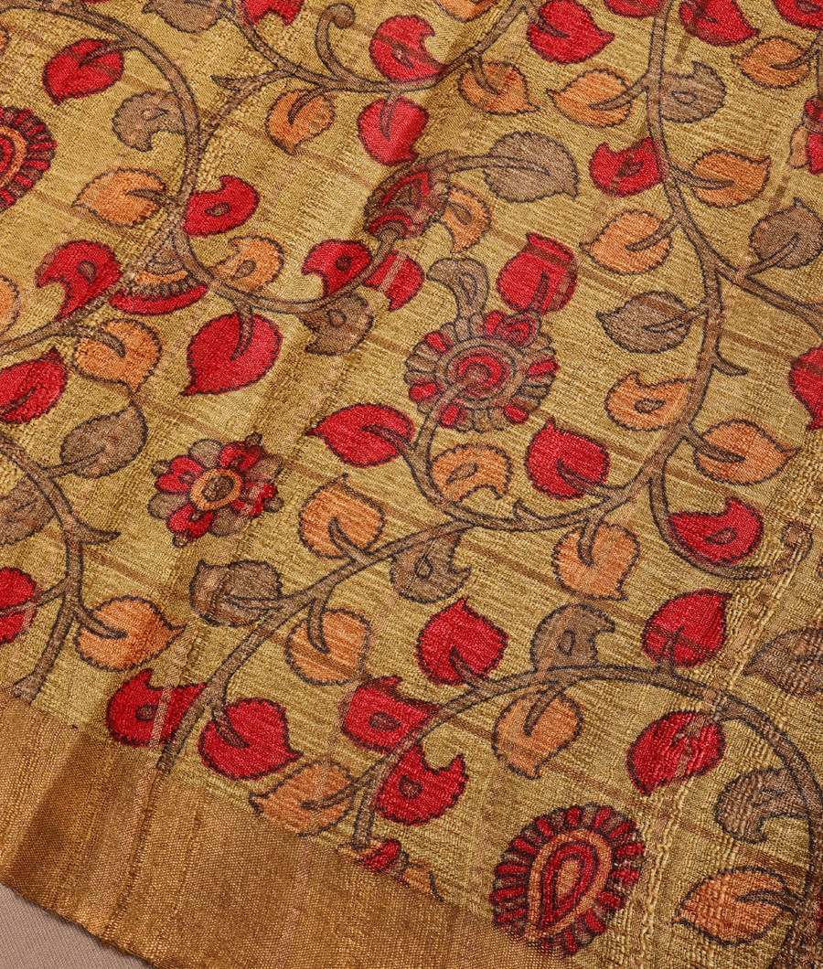 Pink Woven Tussar Saree T3076333