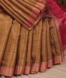 Brown Woven Tussar Saree T3076382