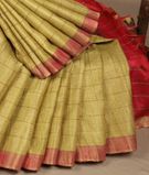 Green Woven Tussar Saree T3076552