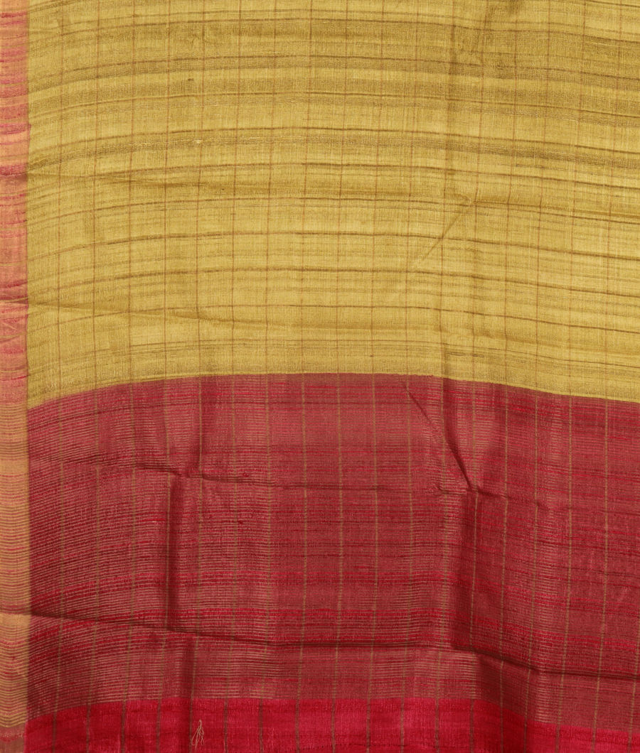 Green Woven Tussar Saree T3076554