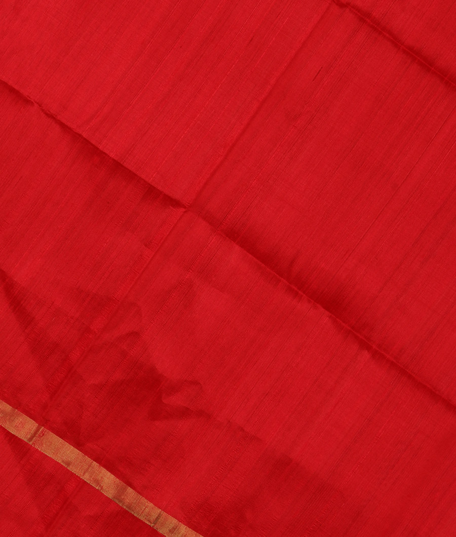 Red Woven Raw Silk Saree T306842-image