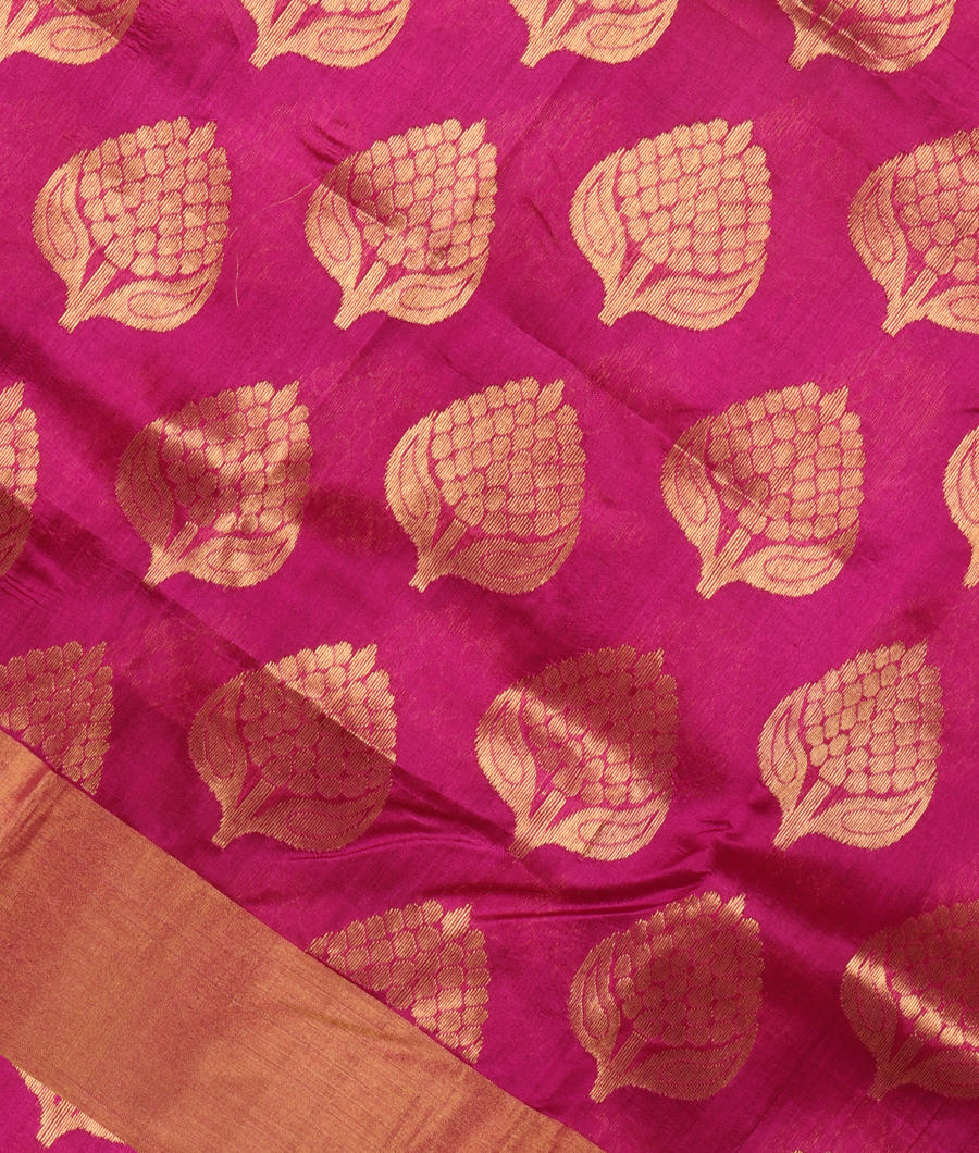 Purple Chanderi Silk Saree T265784-image