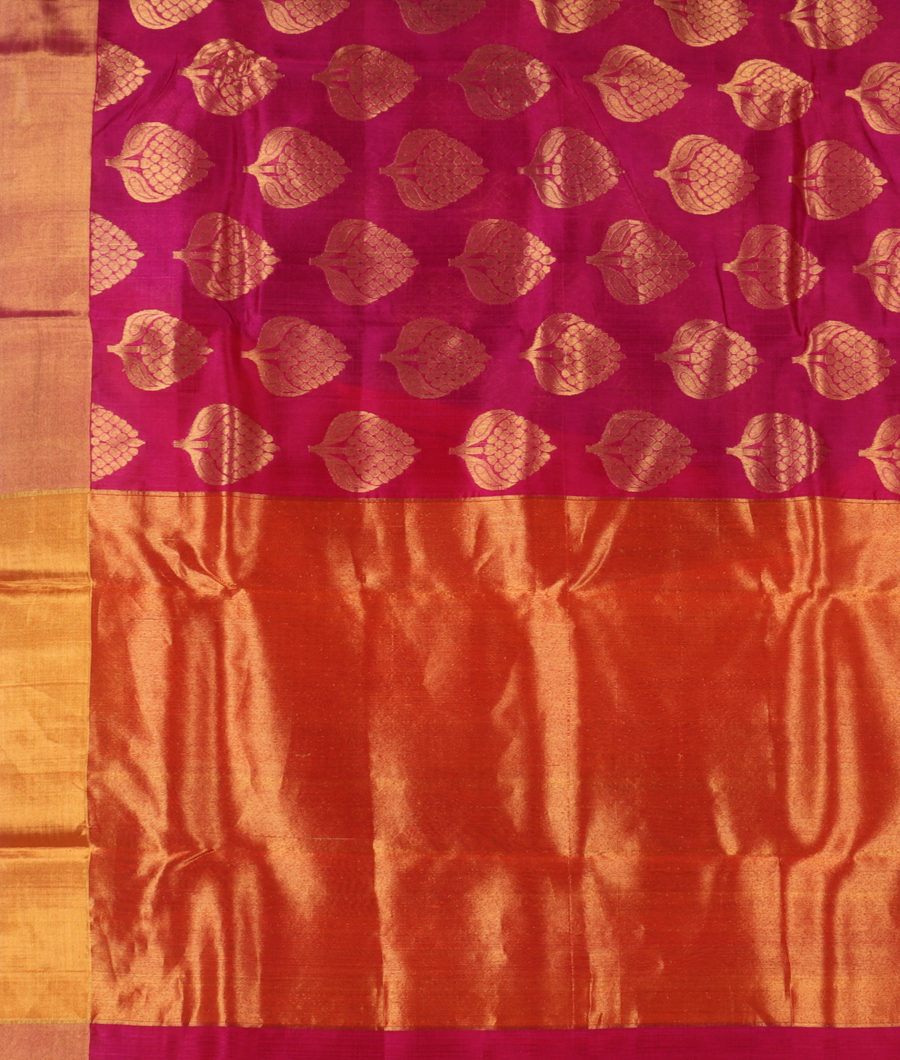 Purple Chanderi Silk Saree T2657844