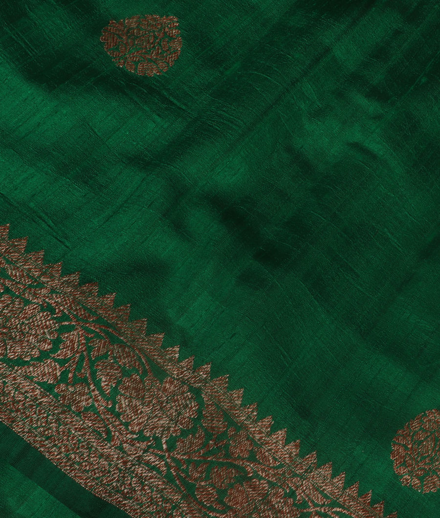 Green Banaras Tussar Saree T287371-image