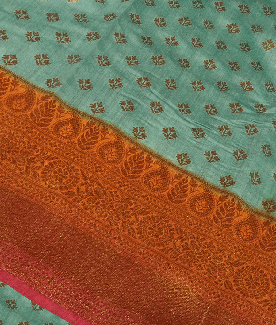 Light Blue Banaras Tussar Saree T299201-image