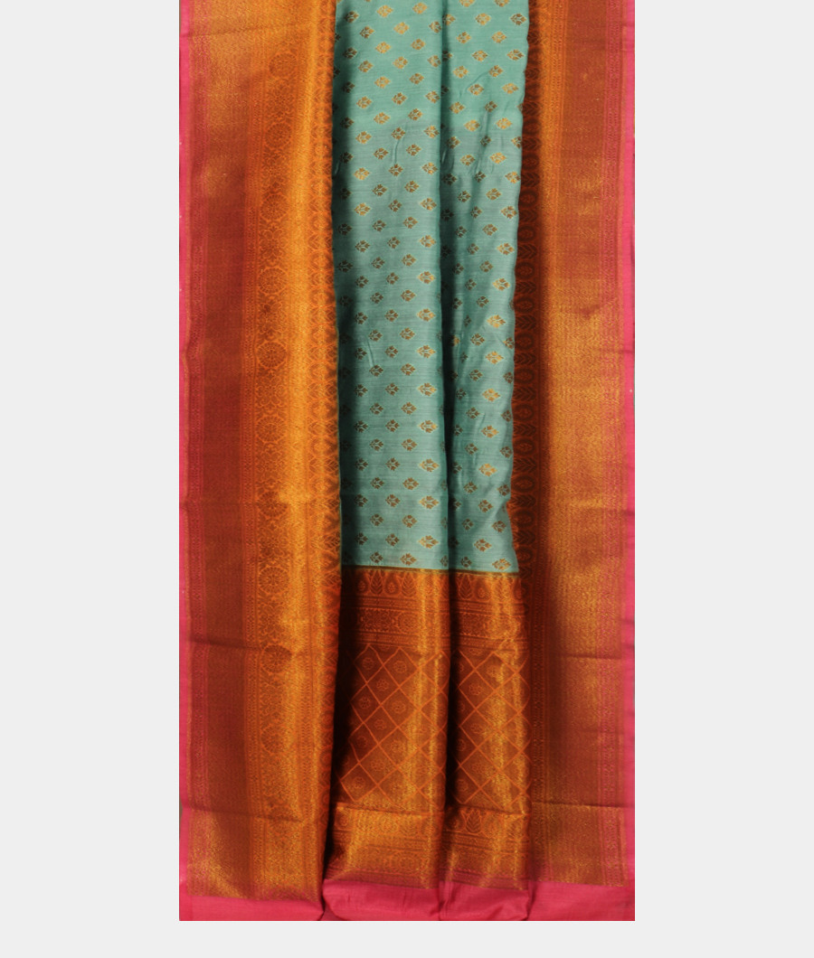 Light Blue Banaras Tussar Saree T2992012