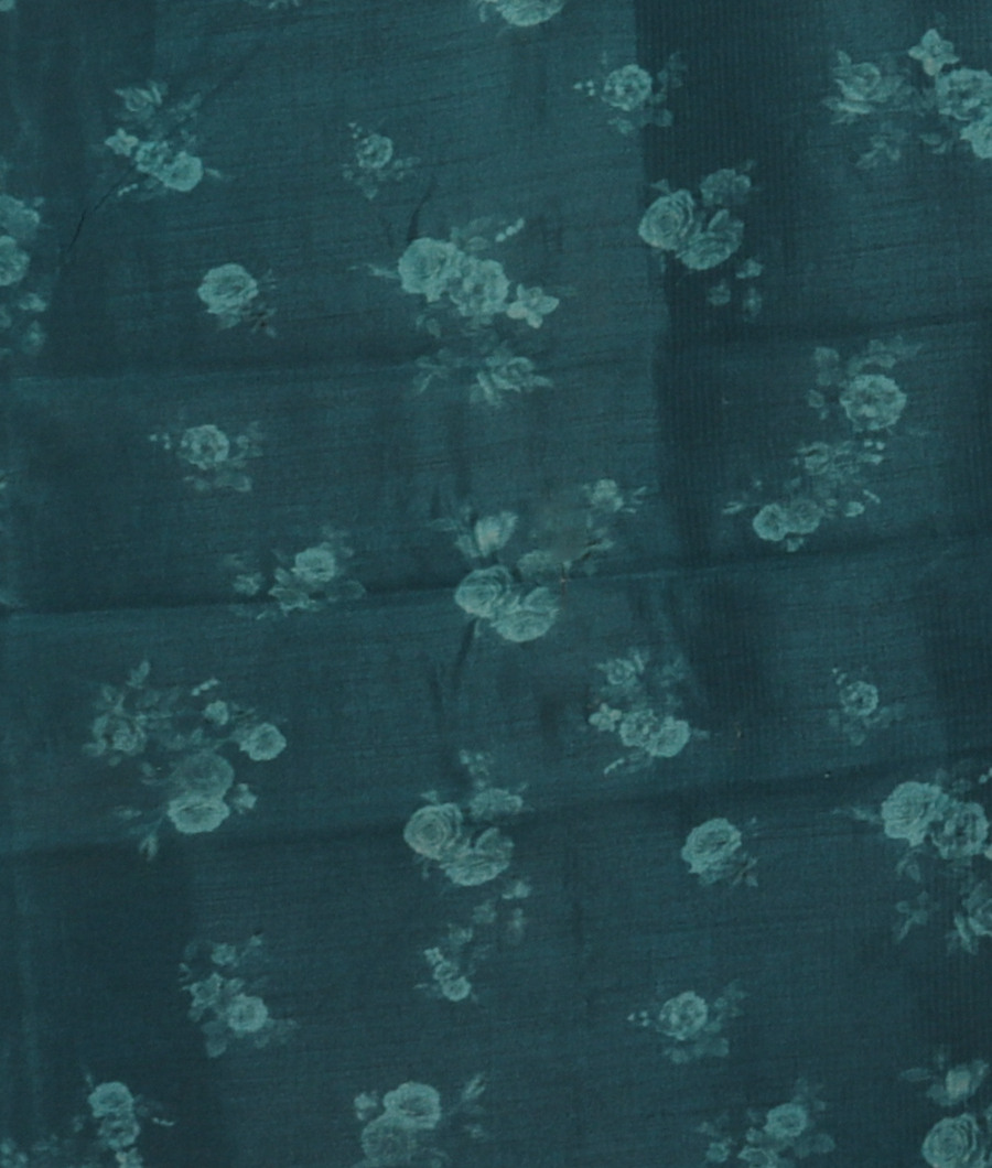 Blue Kora Organza Printed Saree T3085903