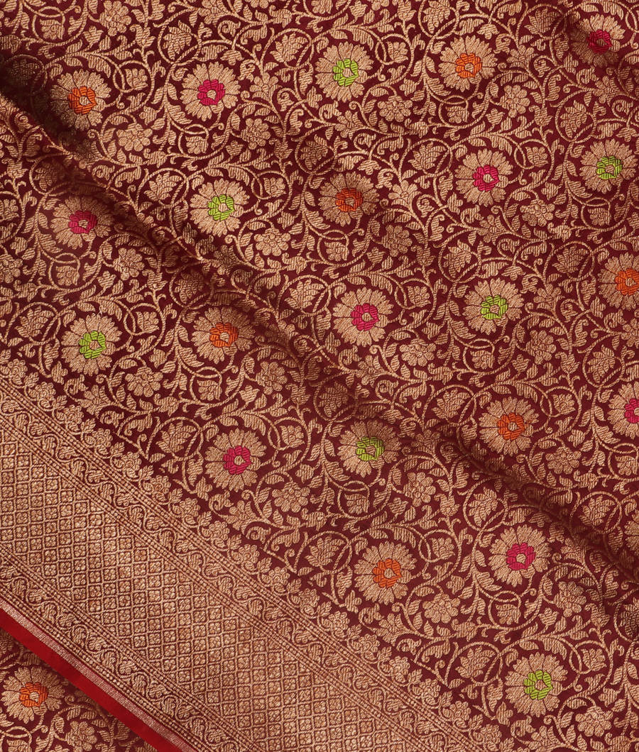 Brown Banaras Silk Saree T261723-image