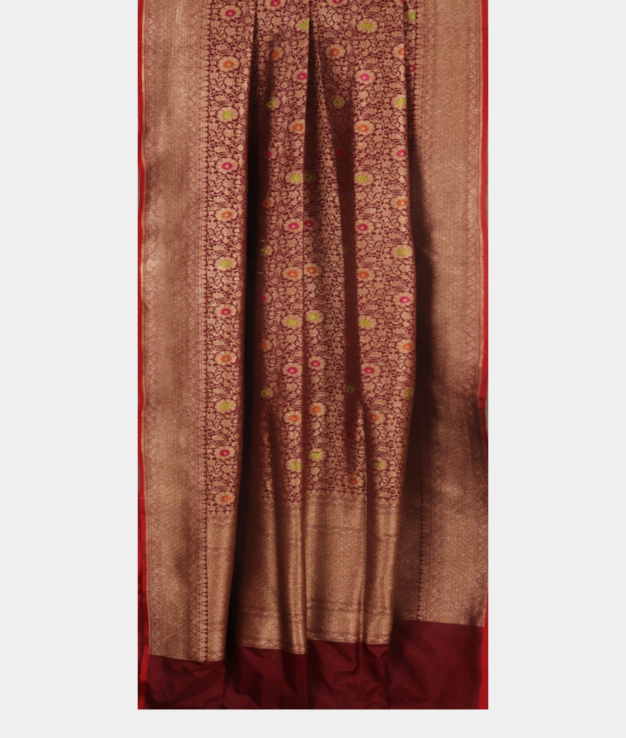 Brown Banaras Silk Saree T2617232