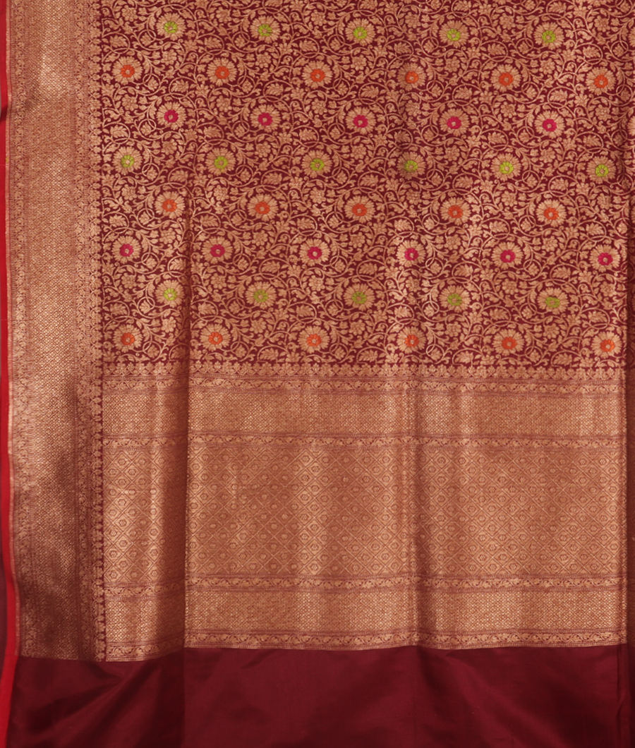 Brown Banaras Silk Saree T2617234