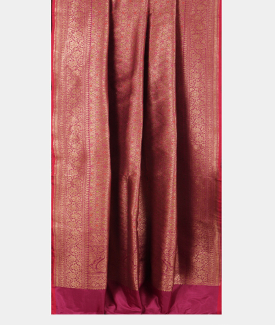 Purple Banaras Silk Saree T2659842
