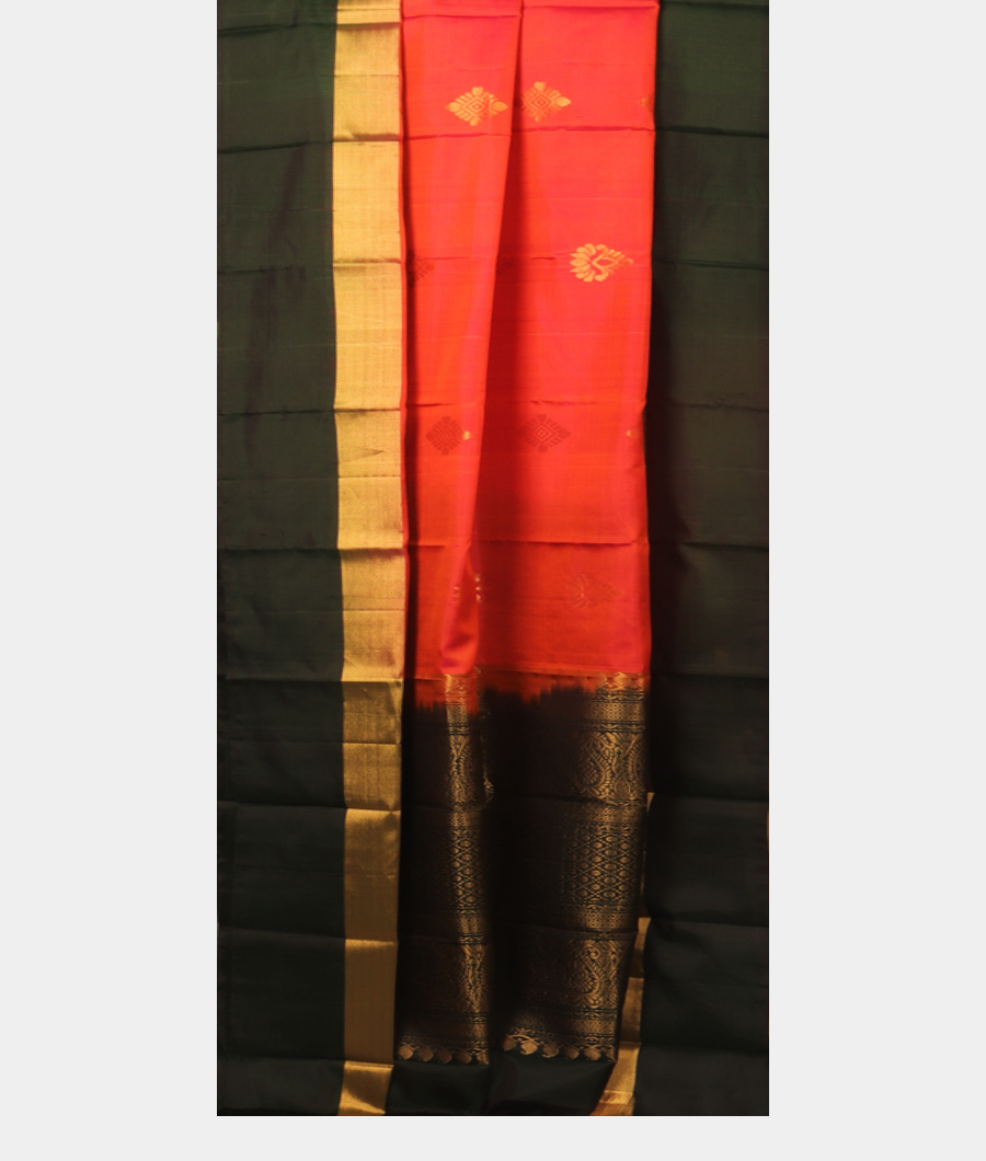 Pinkish Orange Soft Silk Saree T2863242