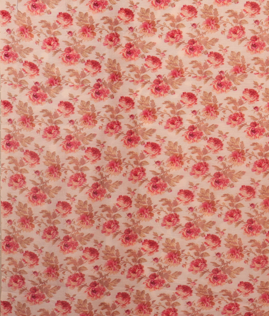 White Kora Organza Embroidery Saree T3000863