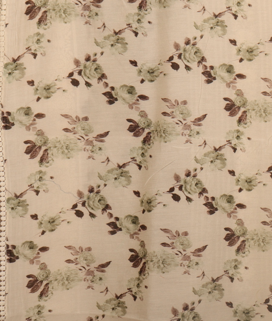 White Kora Organza Embroidery Saree T3000723