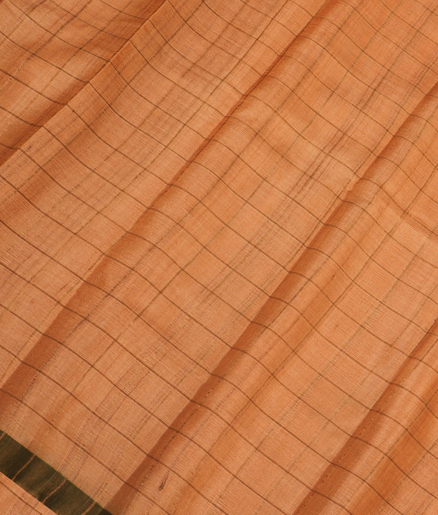 Beige Woven Tussar Saree T307619-image