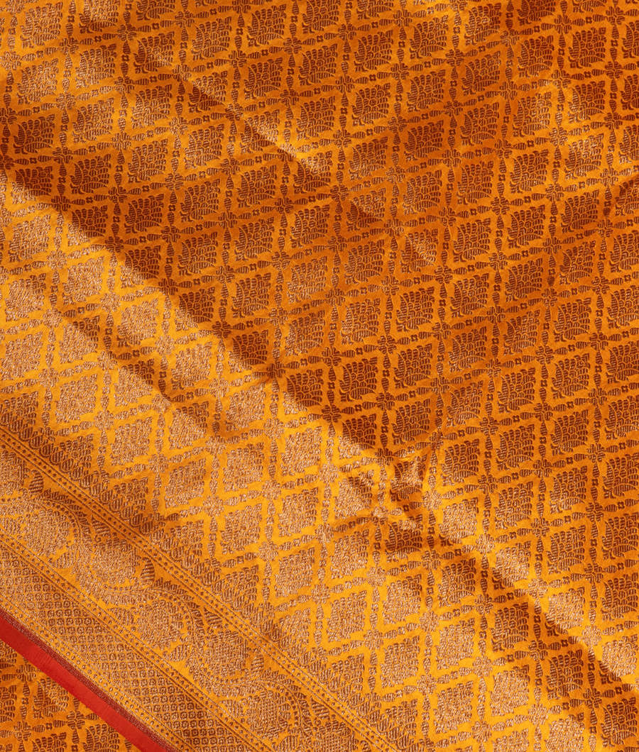 Yellow Banaras Silk Saree T309101-image