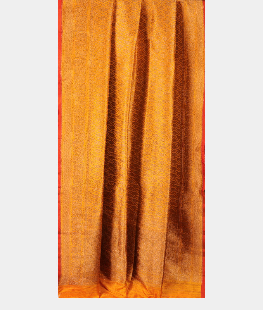 Yellow Banaras Silk Saree T3091012
